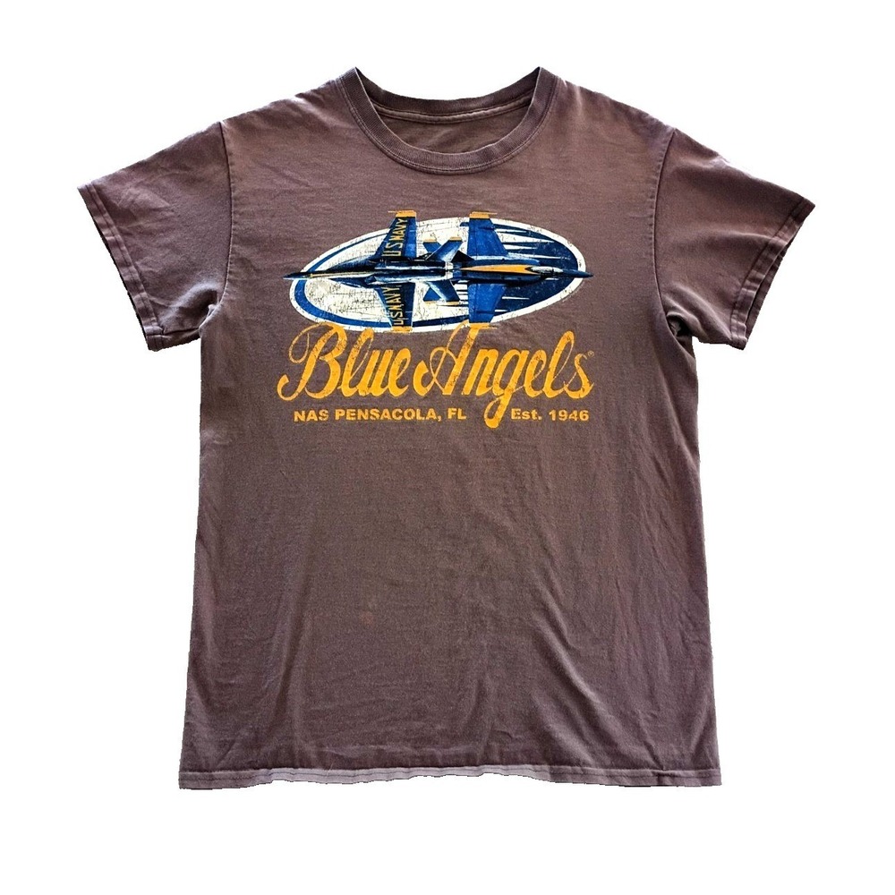 Blue Angels Souvenir Brown T-Shirt Men Unisex Small